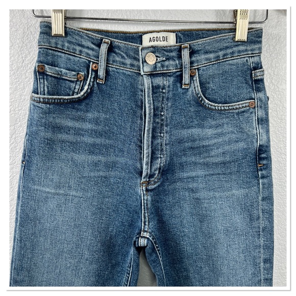 AGOLDE Nico High Rise Slim in Shoreline Sz 23 Cotton Blend - Picture 5 of 8